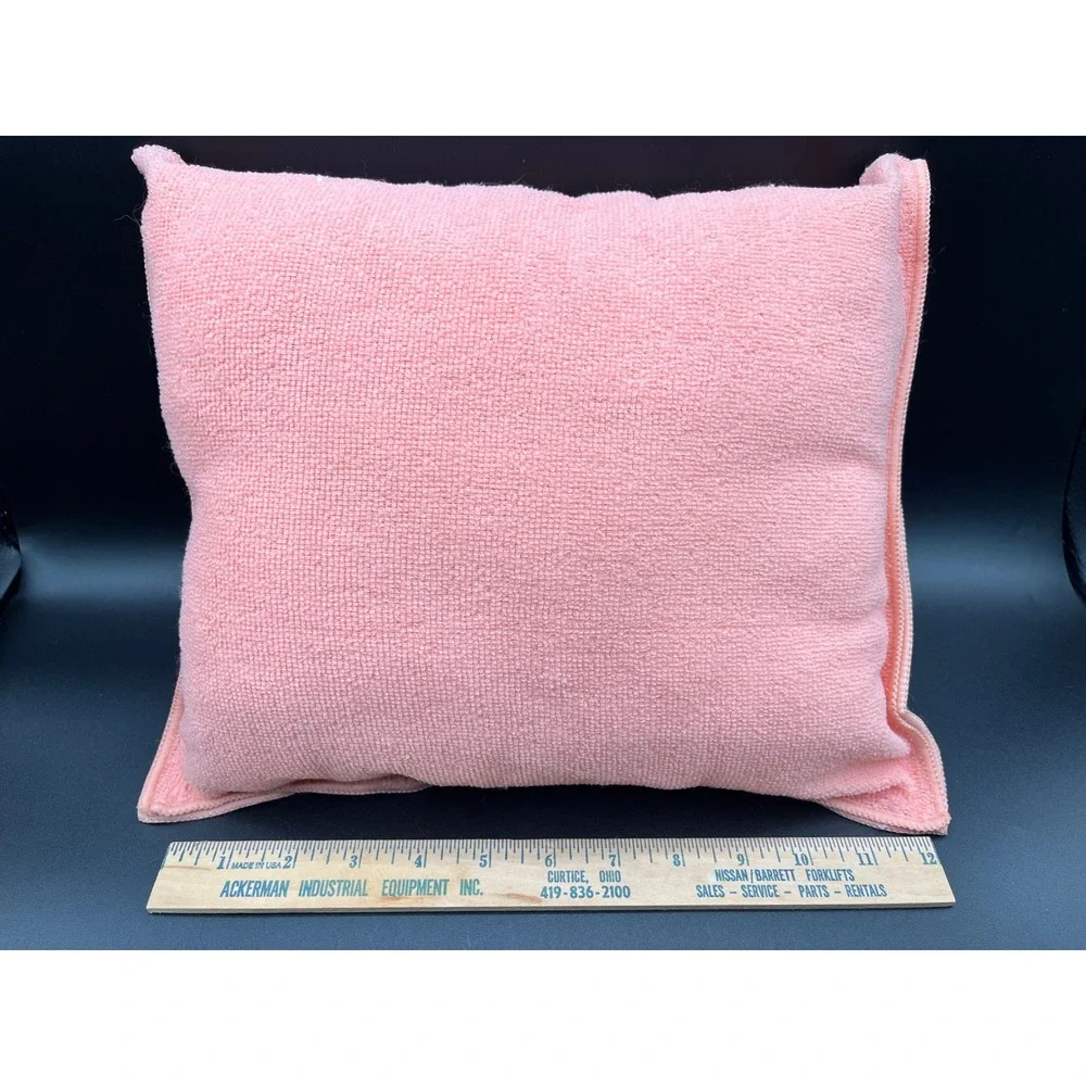 Handmade Easter Decorative Pillows Terry Cloth Egg Applique Set of 2 Foam 12x10
